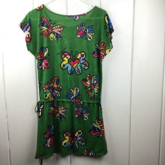 Romero Britto Butterfly Heart Tunic Dress, Size Medium - Picture 8 of 11